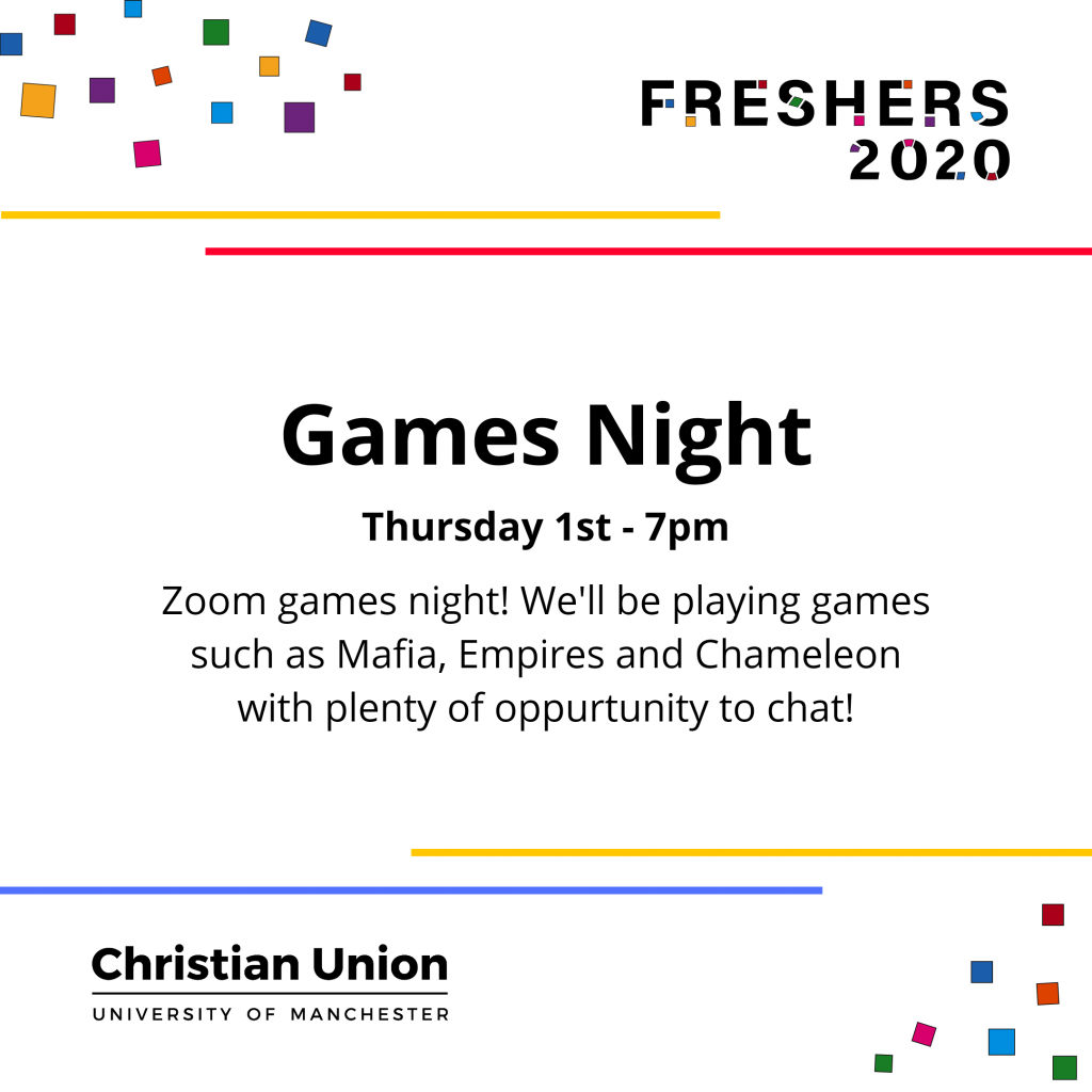 Freshers 2020 Games Night