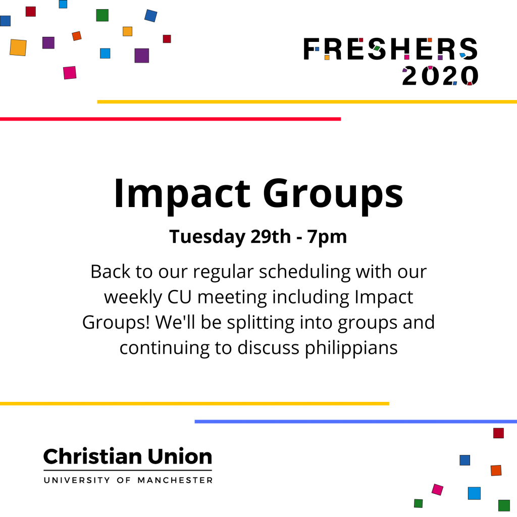 Freshers 2020 Impact Groups